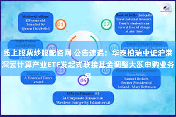 线上股票炒股配资网 公告速递：华泰柏瑞中证沪港深云计算产业ETF发起式联接基金调整大额申购业务