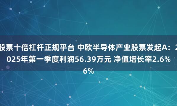 股票十倍杠杆正规平台 中欧半导体产业股票发起A：2025年第一季度利润56.39万元 净值增长率2.6%