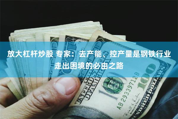 放大杠杆炒股 专家：去产能、控产量是钢铁行业走出困境的必由之路